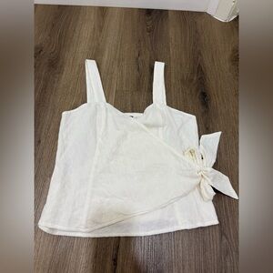 Express Cream Wrap Blouse